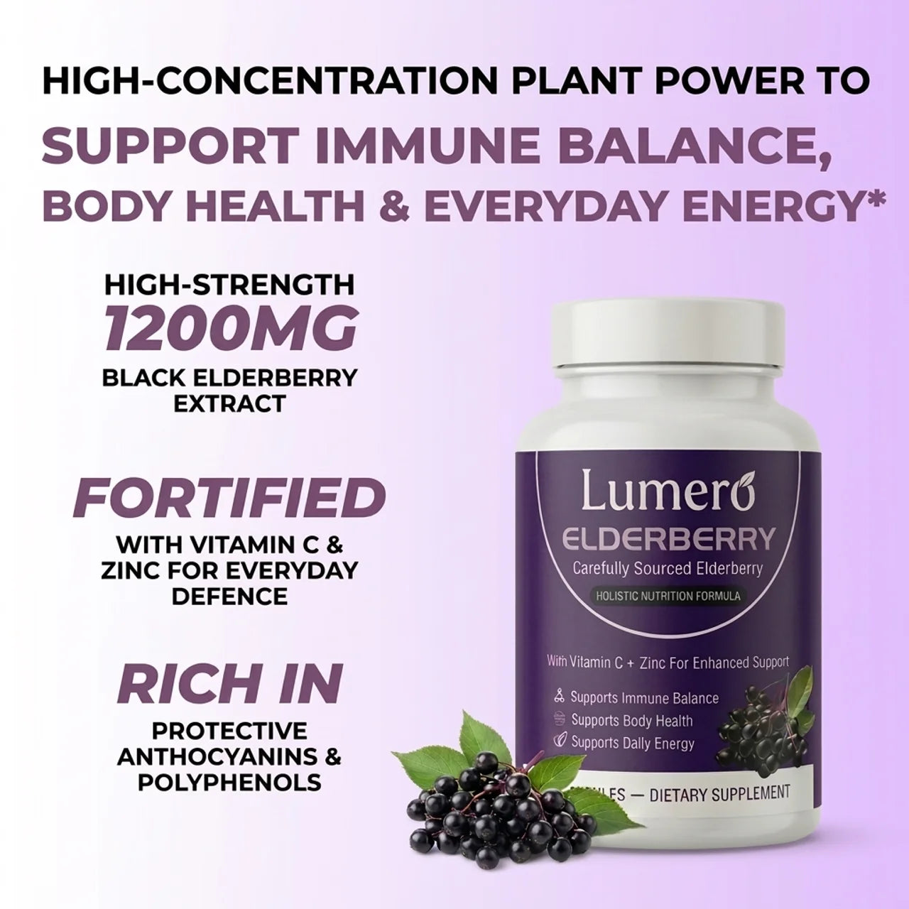 Lumero Elderberry Complete: Daily Body Support